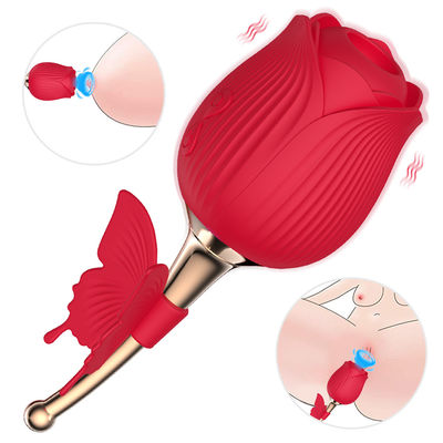 Sugando Rose Wireless Butterfly Vibrator Sex brinca IPX7 não tóxico impermeável