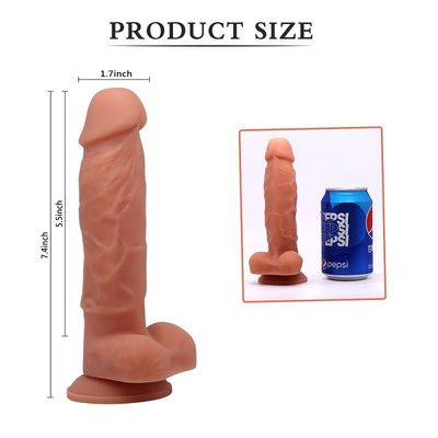 Brinquedo lésbica do sexo do vibrador do copo da sução ODM saudável do OEM do silicone de 7,4 polegadas