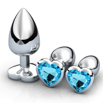 CE de aço removível ROHS da tomada da extremidade de Crystal Anal Sex Toys Stainless