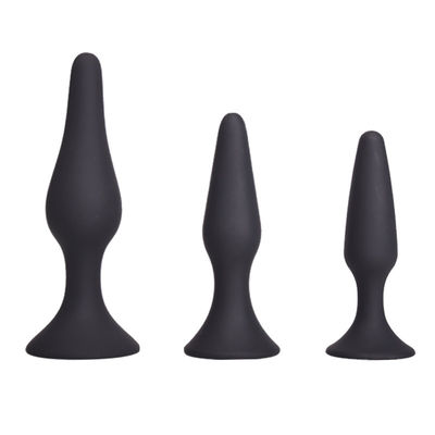 O copo preto da sução perla brinquedos do sexo anal obstrui 12.5cm para o novato