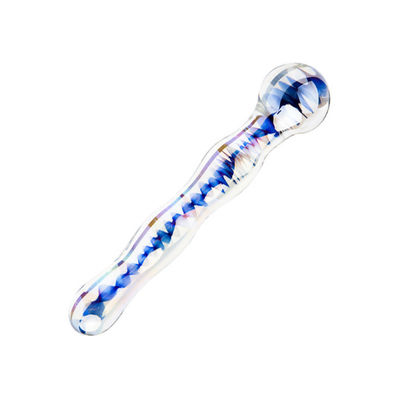 Dobro unisex brinquedo de vidro terminado 20cm do sexo anal da varinha do sexo para o adulto
