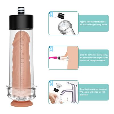 Elétrico amplie homens que do pênis o sexo brinca a exposição USB 15cm recarregável do LCD