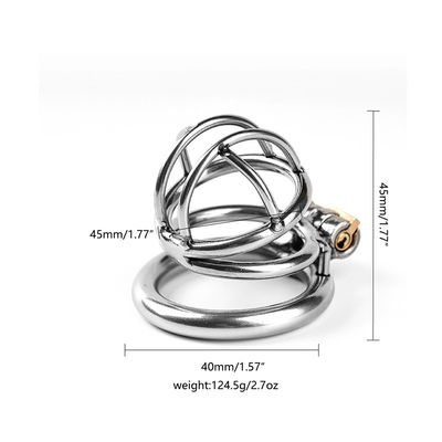 Os brinquedos de aço inoxidável do sexo dos homens armam Chastity Cage Male Chastity Device 50mm