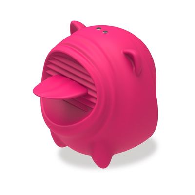 O bocal de 10 velocidades que suga o sexo das mulheres brinca o silicone médico de lambedura oral 6.5cm