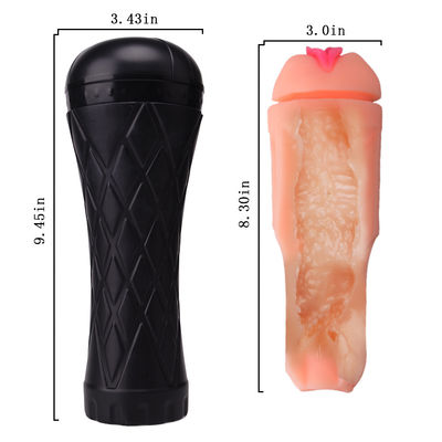 A masturbação masculina realística do TPE do ABS brinca 24cm Vaginalle oral