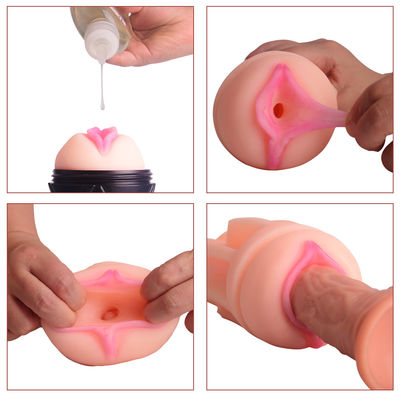 A masturbação masculina realística do TPE do ABS brinca 24cm Vaginalle oral