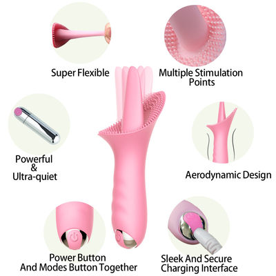 Estimulação dobro 5.9inch Honey Sex Toys Sucker Tongue 10 frequências
