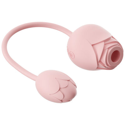 Silicone do produto comestível do ovo de IPX7 Rose Sucking Remote Control Love