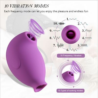 Sexo elétrico Toy Sucking Vibrator For Women da língua do modo da vibração de ROHS 10