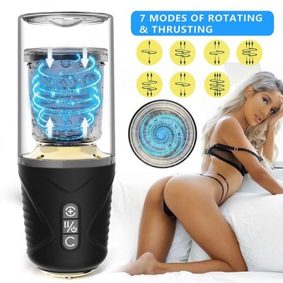 Copo da masturbação do vibrador 300rpm do copo da sução do ABS do TPE para homens