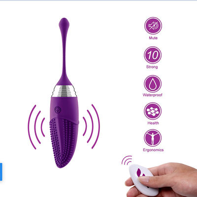 Frequência de controle remoto 100mm IPX7 do vibrador 10 do ovo do silicone impermeável