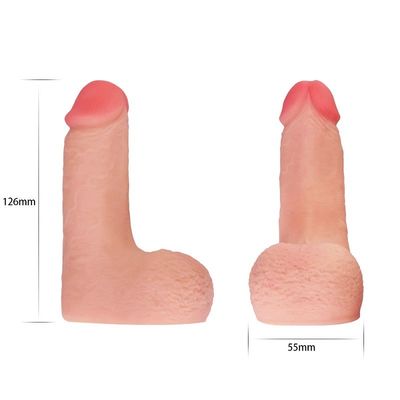 sexo macio Toy Realistic Bulges For Lesbian do vibrador do galo de 5inch 126mm Limpy