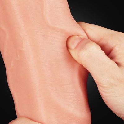 correia impermeável mergulhada dupla do galo realístico do silicone 12inch no dilldo