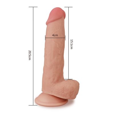 o sexo anal realístico da camada 7.5inch dupla brinca a masturbação lésbica do vibrador do pênis