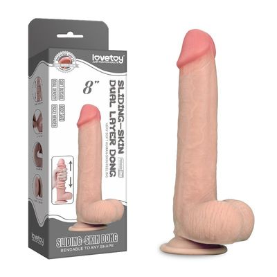 Sexo realístico enorme Toy Female Masturbation Dual Layered do vibrador de 8 polegadas