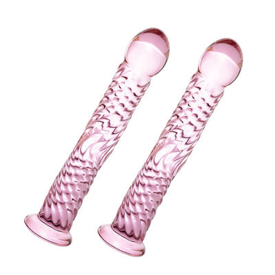 vibrador que enorme de 17cm Crystal Glass Sex Toy Artificial nenhum CE do odor aprovou
