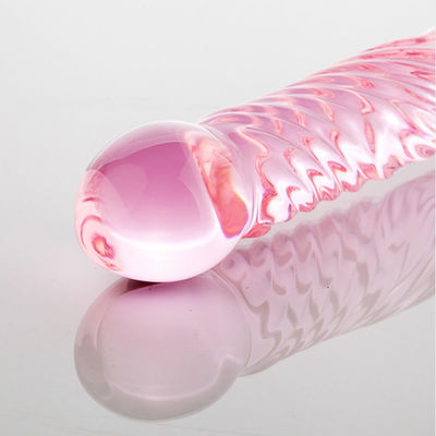 vibrador que enorme de 17cm Crystal Glass Sex Toy Artificial nenhum CE do odor aprovou