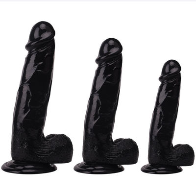Brinquedo realístico 22cm Crystal Dick For Women do sexo do vibrador do copo da sução