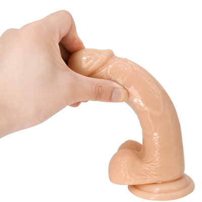 Brinquedo realístico 22cm Crystal Dick For Women do sexo do vibrador do copo da sução