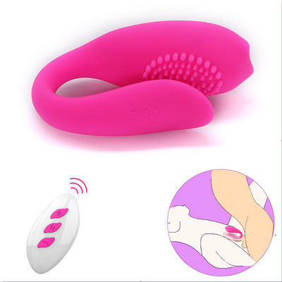 Stimulator em forma de u do clitóris do ponto sem fio erótico de G do brinquedo do sexo do vibrador