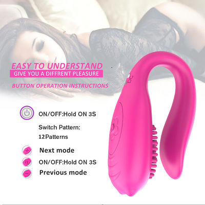 Stimulator em forma de u do clitóris do ponto sem fio erótico de G do brinquedo do sexo do vibrador
