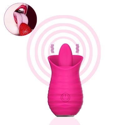 USB que carrega o Massager de lambedura elétrico 7000RPM do ovo de Rose Red Vibrator Sex Toy