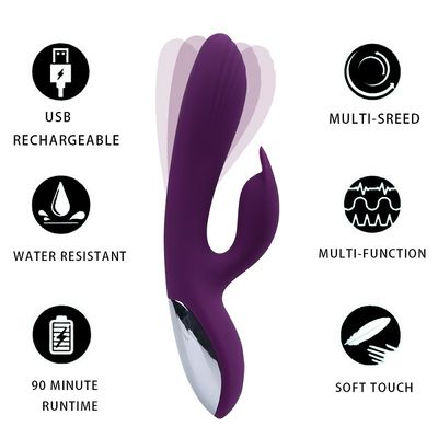 Carregamento de USB 	velocidade de Toy Healthy Silicone 10 do sexo do vibrador de 22.5cm