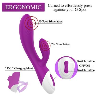ROHS certificou o brinquedo USB do sexo do vibrador que carrega para o Stimulator do clitóris do ponto de G