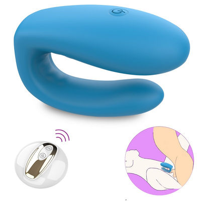 Tipo ODM de controle remoto de 2 motores U do rádio do ABS de Toy Silicone do sexo do vibrador