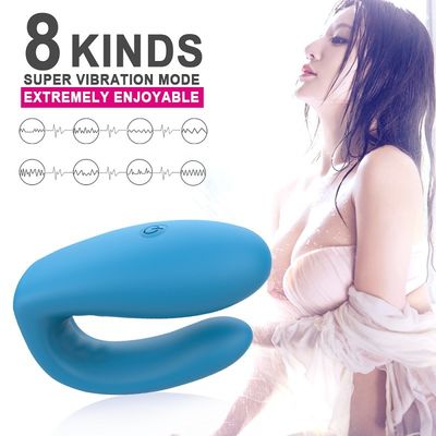 Tipo ODM de controle remoto de 2 motores U do rádio do ABS de Toy Silicone do sexo do vibrador