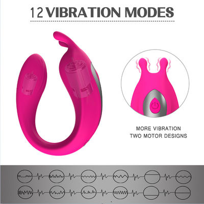 9 Massager em forma de u do ponto de G do C do vibrador 18.7cm dos pares da frequência