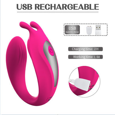 9 Massager em forma de u do ponto de G do C do vibrador 18.7cm dos pares da frequência