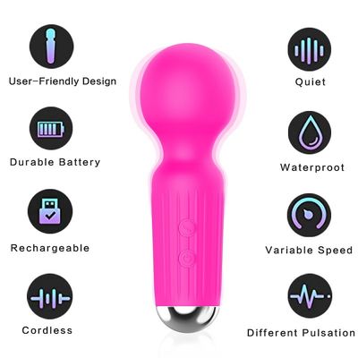 Ponto mágico impermeável de G da varinha Ipx5 20 frequências do pênis do vibrador para mulheres