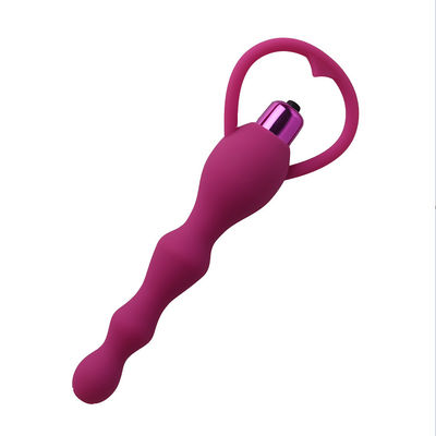 A extremidade alegre da massagem da próstata dos brinquedos impermeáveis do sexo anal das mulheres obstrui 18cm