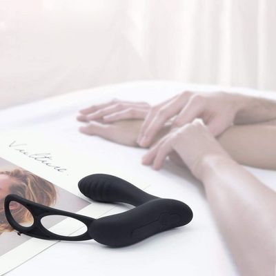 3 em um rádio masculino 400mah de controle remoto de Ring Vibrator Personalised Butt Plug