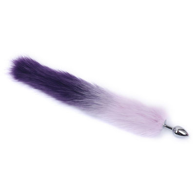O gancho de cabelo anal da cauda da tomada de Bunny Tail Toy 40cm da extremidade do metal ajustou o OEM