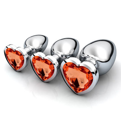 CE de aço removível ROHS da tomada da extremidade de Crystal Anal Sex Toys Stainless