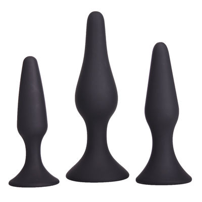 O copo preto da sução perla brinquedos do sexo anal obstrui 12.5cm para o novato