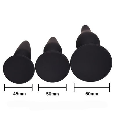 O copo preto da sução perla brinquedos do sexo anal obstrui 12.5cm para o novato