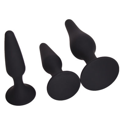 O copo preto da sução perla brinquedos do sexo anal obstrui 12.5cm para o novato