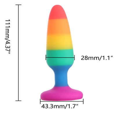 A estimulação ROHS do ponto de Toy Butt Plug G do sexo do pênis do vibrador do arco-íris aprovou