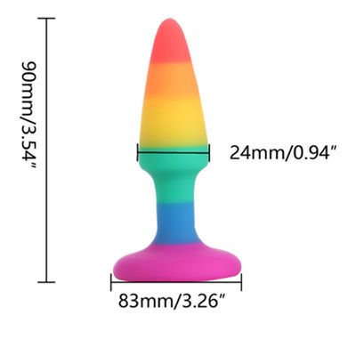 A estimulação ROHS do ponto de Toy Butt Plug G do sexo do pênis do vibrador do arco-íris aprovou