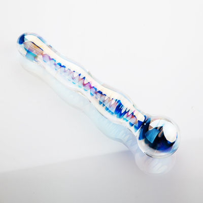 Dobro unisex brinquedo de vidro terminado 20cm do sexo anal da varinha do sexo para o adulto