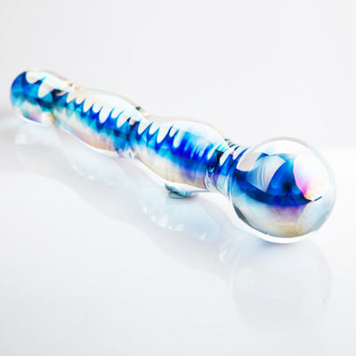 Dobro unisex brinquedo de vidro terminado 20cm do sexo anal da varinha do sexo para o adulto