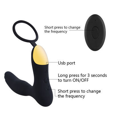 Os homens que do vibrador do testículo o sexo brinca homens de aquecimento de controle remoto armam o anel 4cm