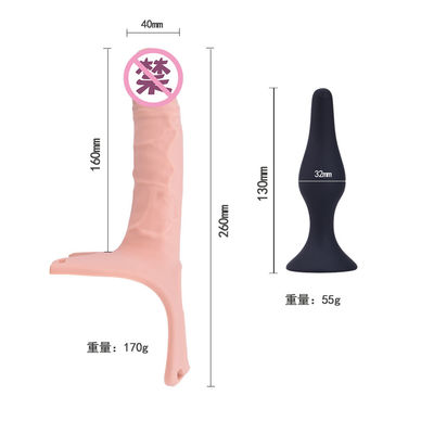 Correia oca ajustável na luva amigável do pênis da pele flexível do dong 26cm