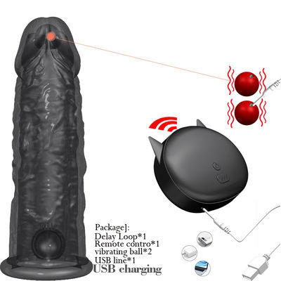 Correia real ultra macia da sensação invasor impermeável do vibrador 14cm em não