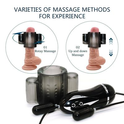 estimulação de controle remoto de Ring Couple Sex Toys Eletro da luva do pênis do ABS 9v