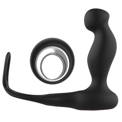 7 anel anal duplo do galo de tomada de Ring Wireless Contol 135mm do pênis do silicone da velocidade