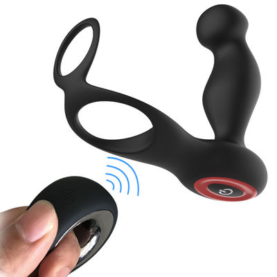 7 anel anal duplo do galo de tomada de Ring Wireless Contol 135mm do pênis do silicone da velocidade